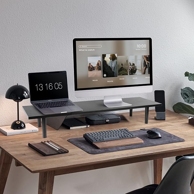 Across-Star Dual-Monitor-Stand-Riser-For-Desk Adjustable Length 32-40 - Image 2