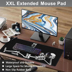 Mouse Pad, Large Skeleton with Cocktail Desk Mat, Extended Non-Slip Gaming - Image 6