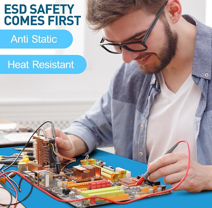 Anti-Static Mat Kits Includes Heat Resistant ESD Mats Anti Static Wrist Straps - Image 5