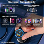 Car Charger USB C 3-Pack, Ancekoy 38W Dual Port PD + QC 3.0 Car Charger Adapter - Image 7