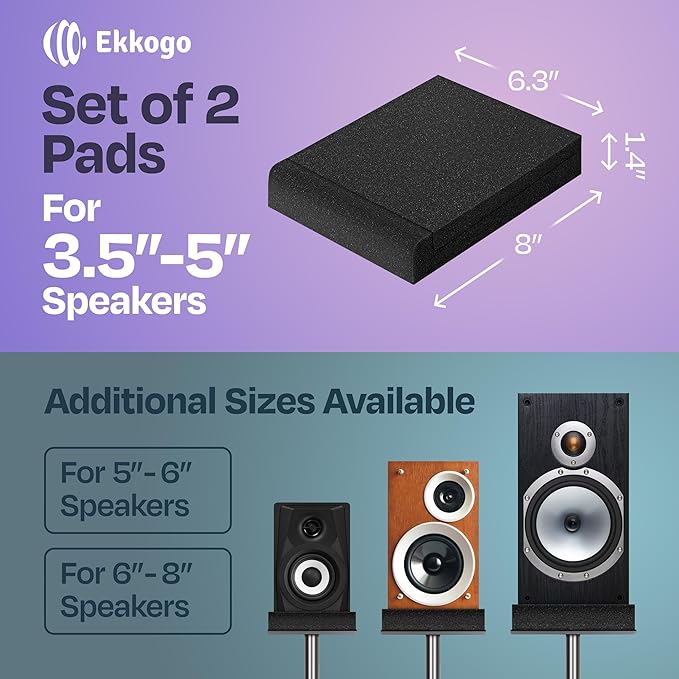 Studio Monitor Isolation Pads Premium Acoustic Foam - Image 2