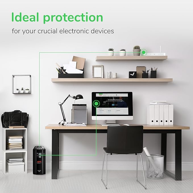 APC Back-UPS Pro 1000VA UPS, 600W Battery Backup & Surge Protector, 8 Outlets - Image 5