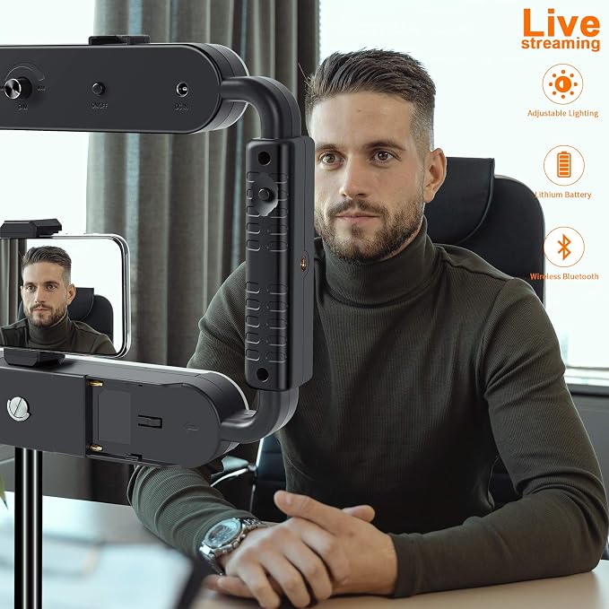 GVM Great Video Maker LED Ring Light 5600K Selfie Light, Smartphone Video Rig & - Image 14