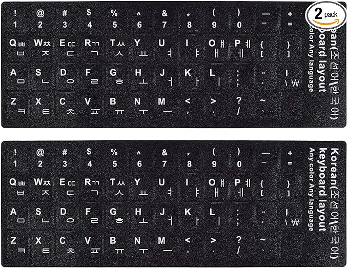 2PCS Korean Keyboard Stickers, Korean-English Keyboard Letters Replacement by CaseBuy