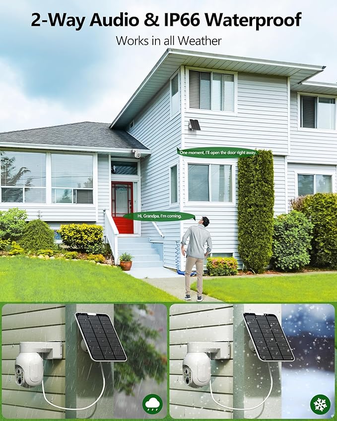 Camcamp Solar Security Cameras Wireless Outdoor, 2K Wireless Battery Security - Image 8