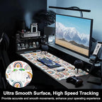 Mouse Pad, Large Boho Rainbow Desk Mat, Extended Non-Slip Gaming Keyboard - Image 5
