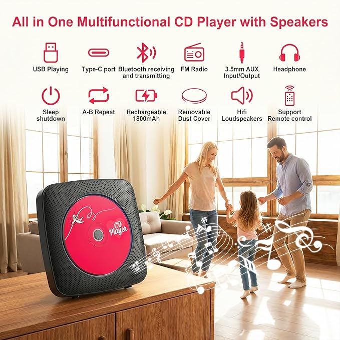 Gueray Portable CD Player Bluetooth: CD Players - Image 2