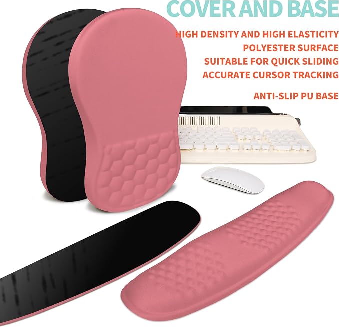 2-in-1 Ergonomic Set, Wave Rise Keyboard Wrist Rest and Massage Bulge Slope - Image 6