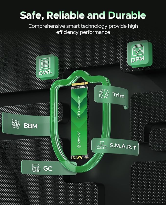 ORICO 2TB M.2 NVMe SSD, PCIe Gen3x4 2280 SSD - Image 6