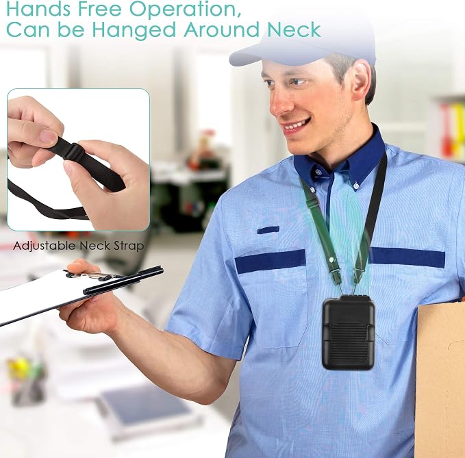 COMLIFE Portable Mini Waist Fan, 6000mAh Battery Powered Hands-free Wearable Fan - Image 2