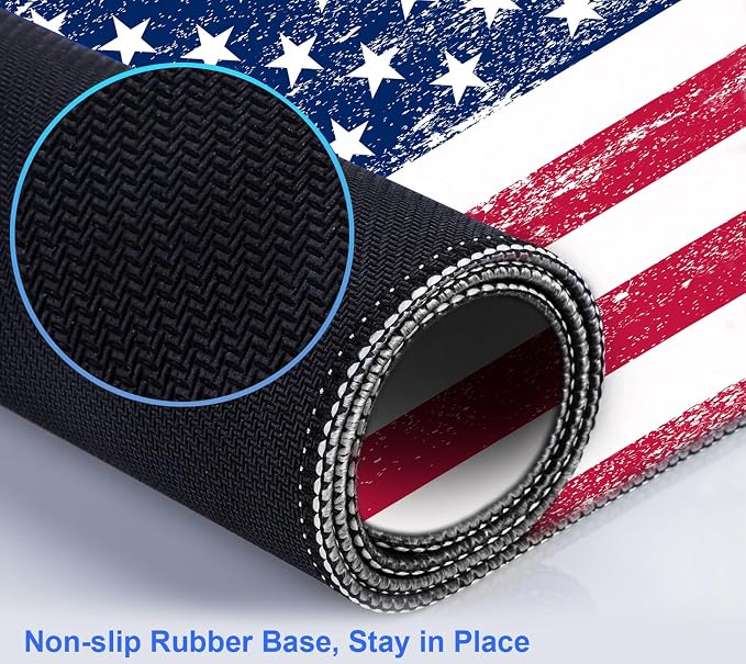 American Flag XXL Extended Mouse Pad, Patriot Large Laptop Pad, Waterproof - Image 7