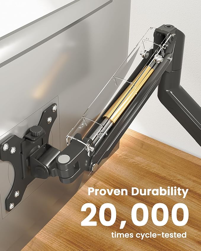 ErGear Single Monitor Arm for 13-36 inch Screens, Adjustable Gas Spring Monitor - Image 5