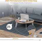Flat Plug Long Extension Cord 25 Ft, TESSAN Power Strip Surge Protector - Image 2