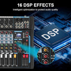 12 Channel Audio Interfacer Sound Board Mixer DJ Mixer 16-Bit DSP Effect USB - Image 7