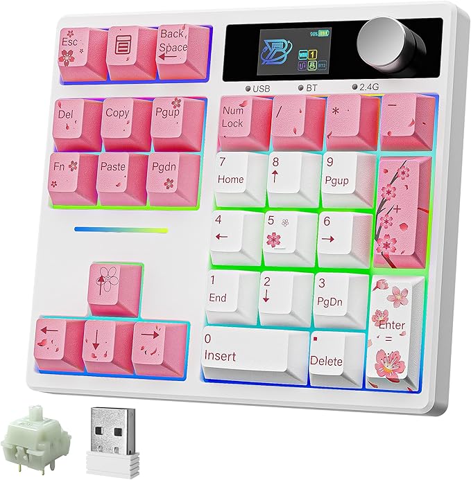 BOYI TD31Pro Gaming Keypad, BT5.0/2.4G/Type-C Wireless Numeric Keypad, RGB by BOYI