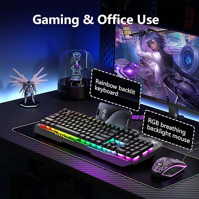 AULA Gaming Keyboard, T102 104 Keys Gaming Keyboard and Mouse Combo - Image 7