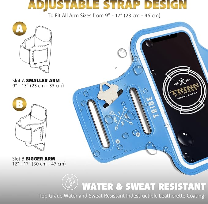TRIBE Water Resistant Cell Phone Armband Case Running Holder - Image 4
