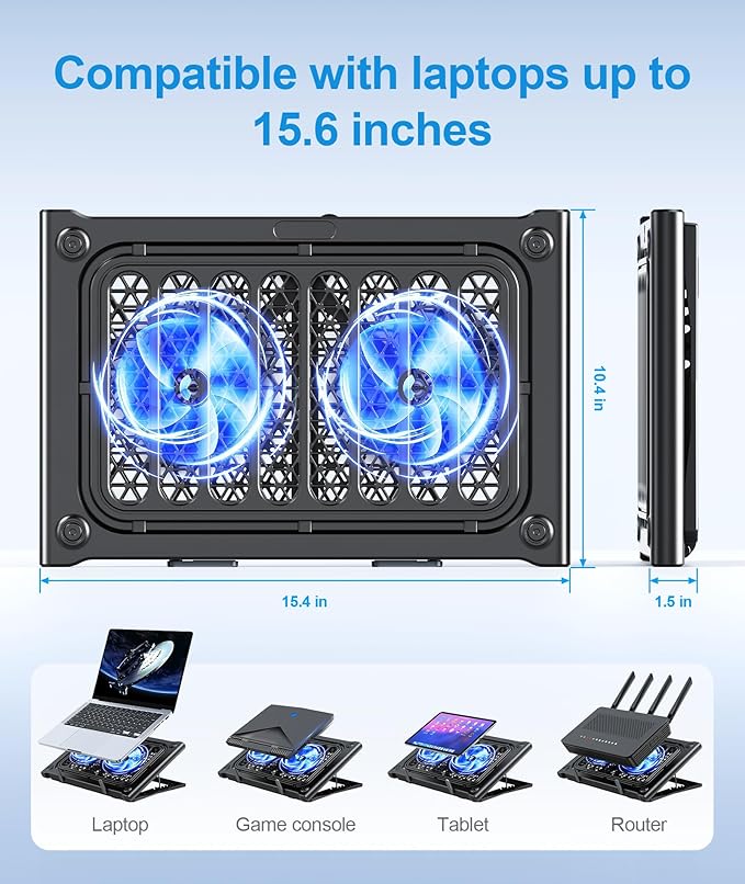 Laptop Cooling Pad Stand, Laptop Cooler - Image 2