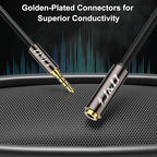 J&D 3.5mm TRRS Cable, 1/8 Inch 4 Pole TRRS Jack Male to Female Auxiliary - Image 7