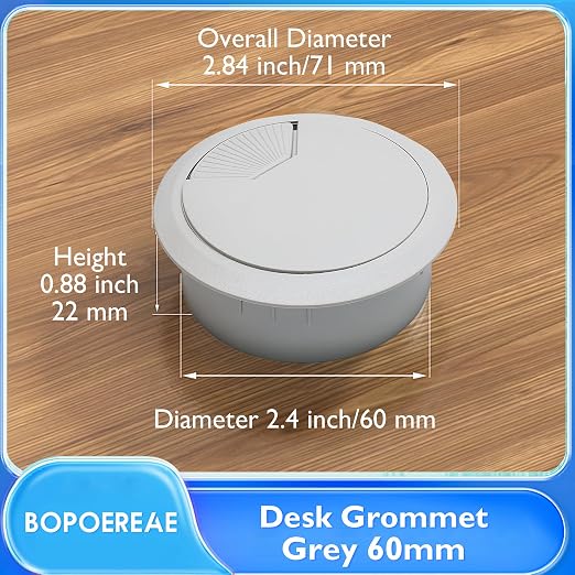 Desk Grommet 2-3/8", Desk Cord Hole Cover, Cable Grommet ABS Plastic, Desk Hole - Image 8