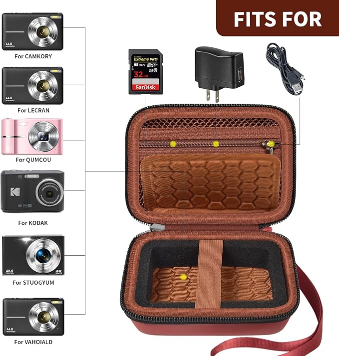 Carrying & Protective Case for Digital Camera, AbergBest 21 Mega Pixels 2.7" - Image 2