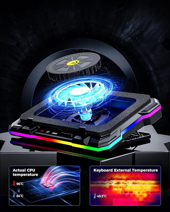 AICHESON Gaming Turbofan Laptop Cooling Pad - Image 3