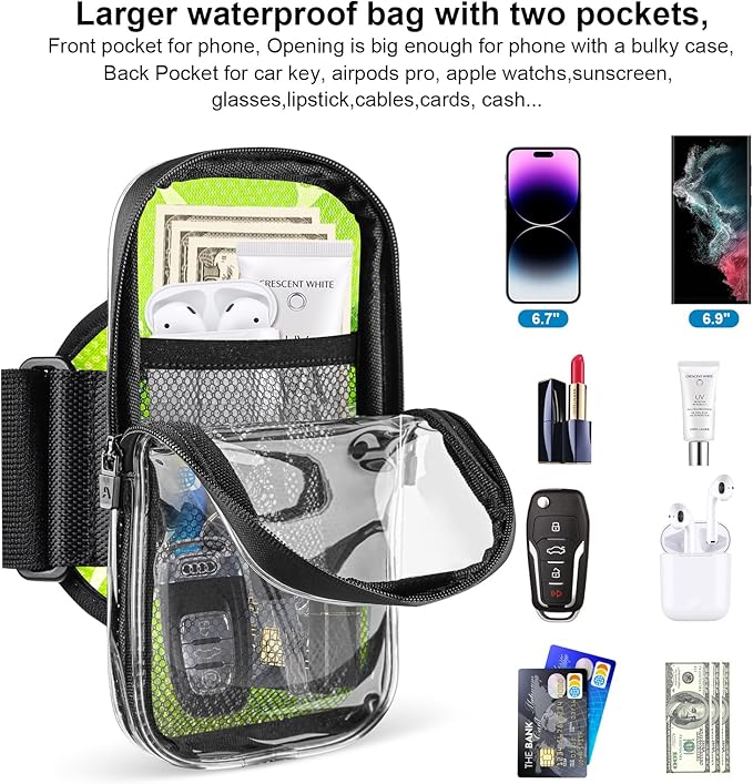 Clear Running Phone Holder Armband, Sports Armband Case - Image 3