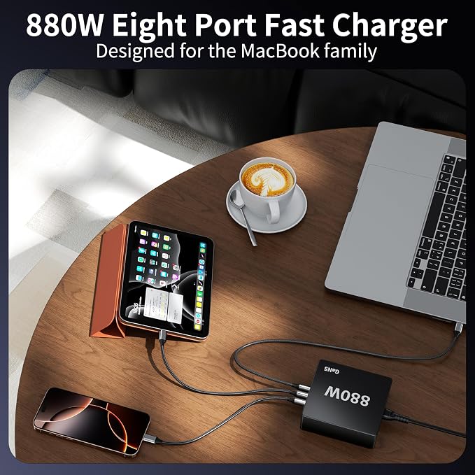 880W USB C Charger Block Charging Station 8 Port Fast GaN Chager 140W 160W PD - Image 6