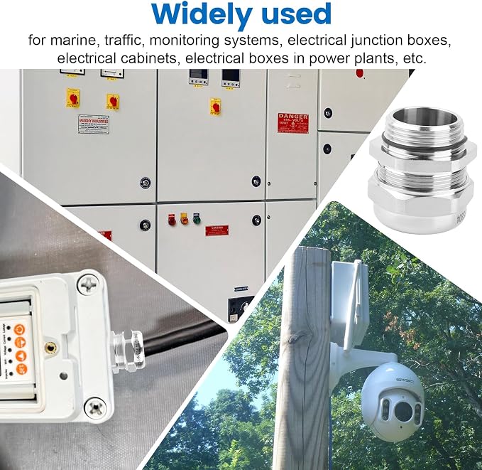 1" NPT Stainless Steel Waterproof Cable Gland, IP68 Waterproof Adjustable Cable - Image 7