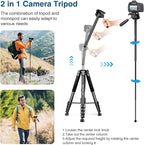 Tripod for Camera, Professional Heavy Duty Compact Camera Stand for Phone - Image 4