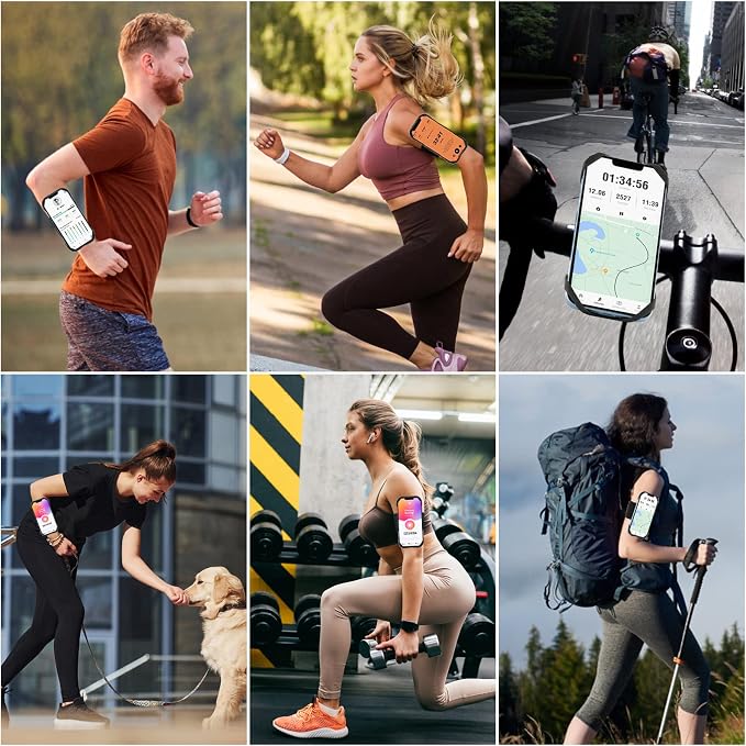Cikyner Running Armband, Upgraded 3 in 1 Running Phone Holder Sports Armband - Image 7