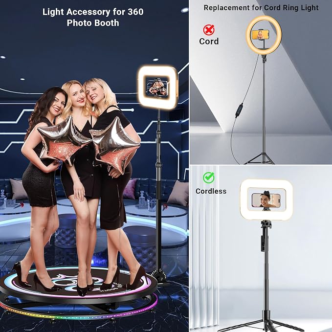 Rechargeable Ring Light Without Stand, Cordless Square Ring Light - Image 7