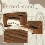 Record Player Stand with Vinyl Record Storage Holds up to 160 Albums, Large - Image 6