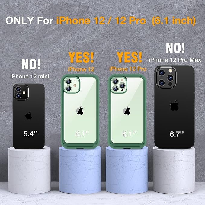 Miracase Glass Series for iPhone 12/12 Pro Case 6.1 inch, Upgraded Full-Body - Image 6