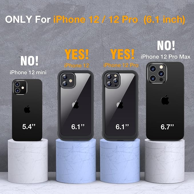 Miracase Glass Series for iPhone 12/12 Pro Case 6.1 inch, Upgraded Full-Body - Image 2