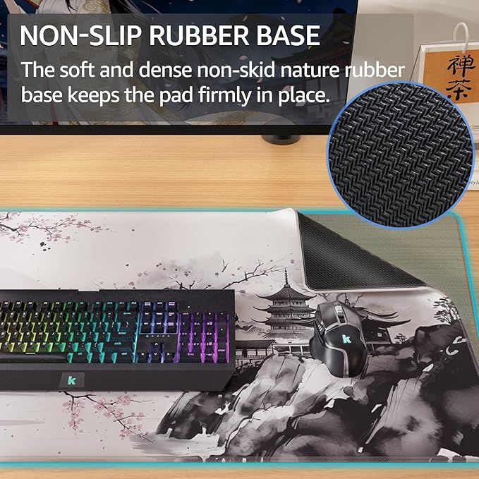 KTRIO Large Gaming Mouse Pad Desk Mat, Superior Micro-Weave Cloth, Non-Slip - Image 3