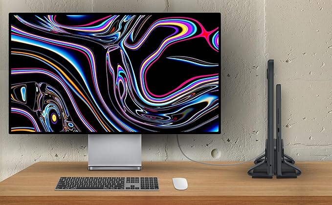 Aluminum Dual Vertical Laptop Stand Dock Holder, Supports 2 Devices, Adjustable - Image 2