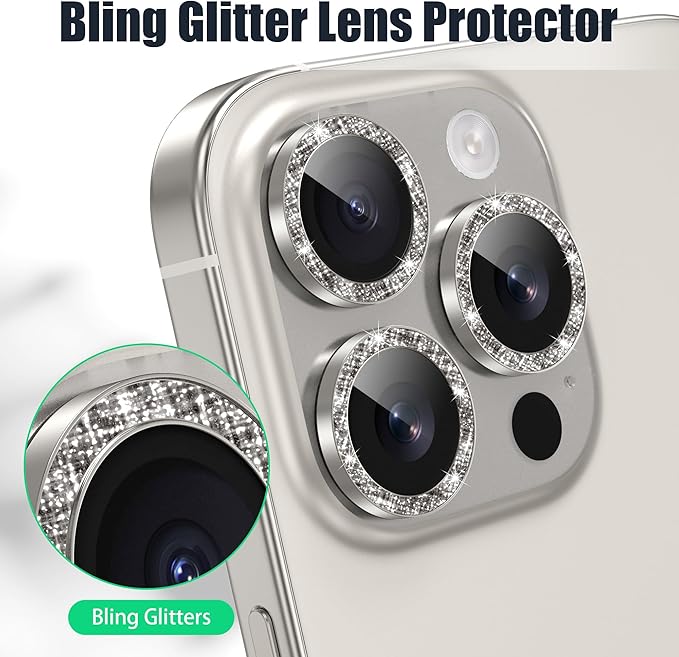 AGVEE 3+3 6 Pack for iPhone 16 Pro 6.3" / 16 Pro Max 6.9" Camera Lens Cover - Image 5