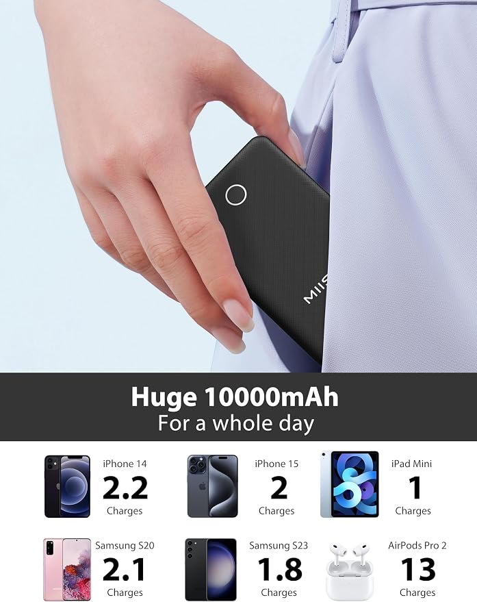 10000mAh Slim Portable Charger - Image 5