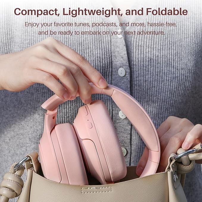 TOZO HT2 Hybrid Active Noise Cancelling Headphones, Wireless Over Ear Bluetooth - Image 6
