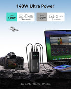 INIU 140W Power Bank, Compact 25000mAh High Capacity Laptop Portable Charger - Image 3