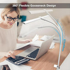 Hensam LED Desk Lamp with Clamp, Double Head Desk Light - Image 5