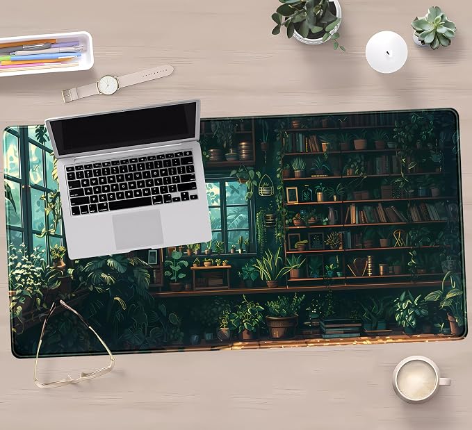 Green Plant Desk Pad Gaming Pad Extra Large Desk Mats Full Desk Mouse Pad XXL - Image 5