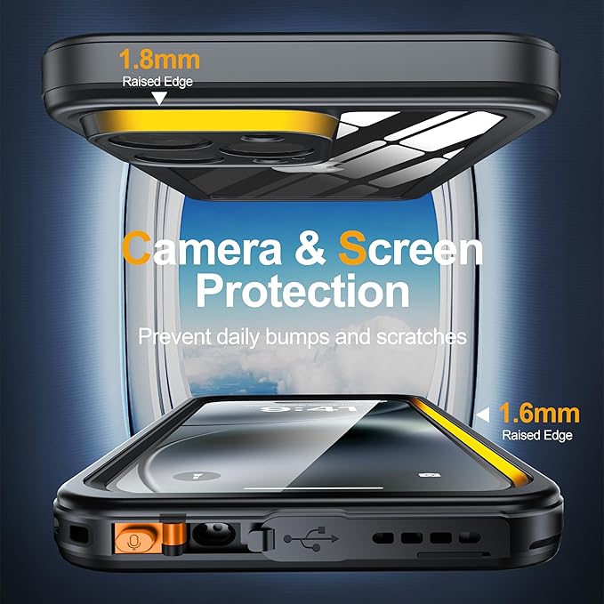 for iPhone 16 Pro Max Case Waterproof, Built-in Privacy Screen & HD Screen - Image 8