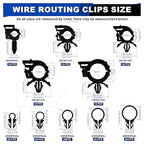 200 PCS Car Wire Loom Routing Clips Assortment Kit 14 Sizes Wiring Harness - Image 2