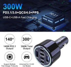 CHIPOFY 300W USB C Car Charger, 6 Ports - Image 2