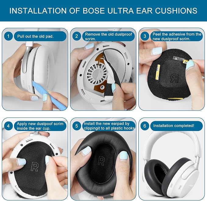 GEVO Earpads Replacement for Bose QuietComfort Ultra, Ear Pads Cushions - Image 5