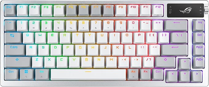 ASUS ROG Azoth 75% Wireless DIY Custom Gaming Keyboard, OLED Display, by ASUS