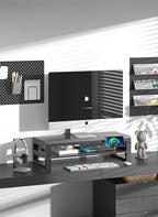 2-Tier Metal Computer Monitor Stand & Laptop Desk Shelf, 21.6 Inches, 22W - Image 2
