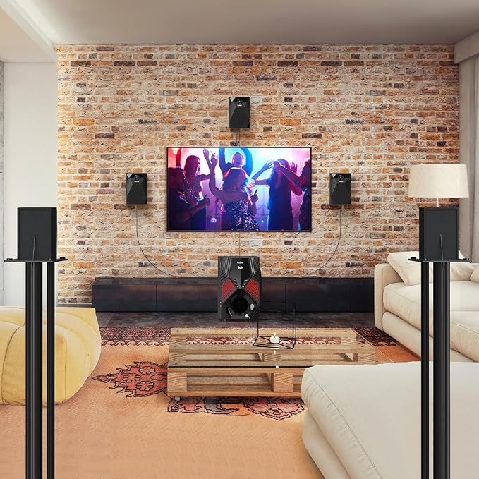 1000W Surround System 5 Wired Satellite Audio Speakers 8 inch Subwoofer 5.1/2.1 - Image 5